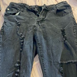 Ripped black jeans